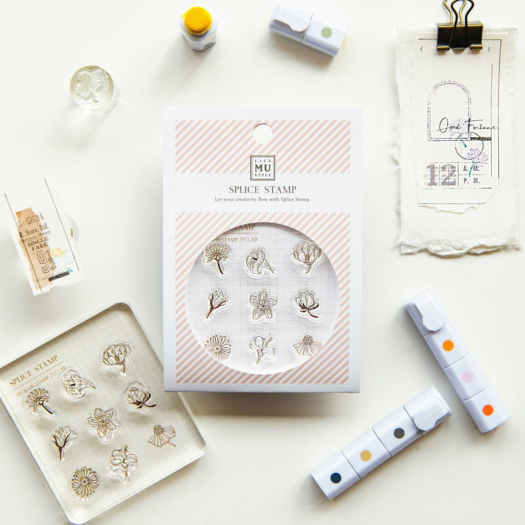 MU - Clear MU Icon Stamps - Flowers - ColorSwatch