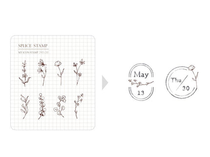 MU - Clear MU Icon Stamps - Flowers - ColorSwatch