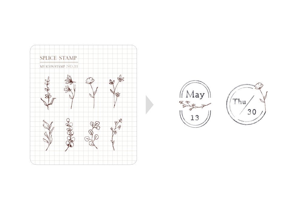 MU - Clear MU Icon Stamps - Flowers - ColorSwatch