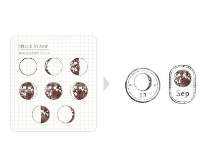 MU - Clear MU Icon Stamps - Moon Phases - ColorSwatch