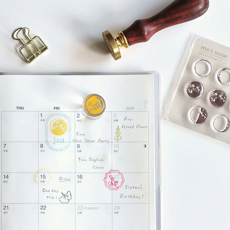 MU - Clear MU Icon Stamps - Moon Phases - ColorSwatch