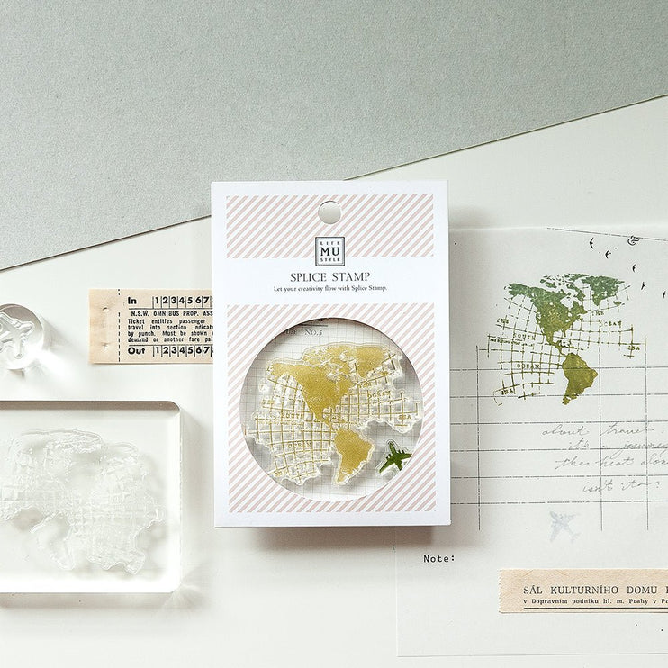 MU - Clear MU Record Stamp - Continents B - ColorSwatch