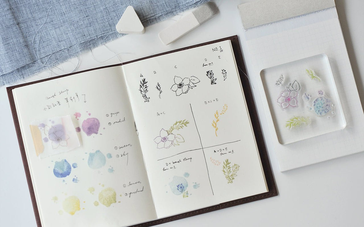 MU - Clear Splice Stamps - Anemone & Branch - ColorSwatch