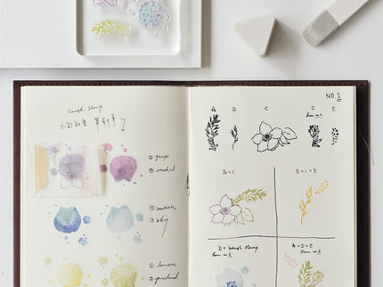 MU - Clear Splice Stamps - Anemone & Branch - ColorSwatch