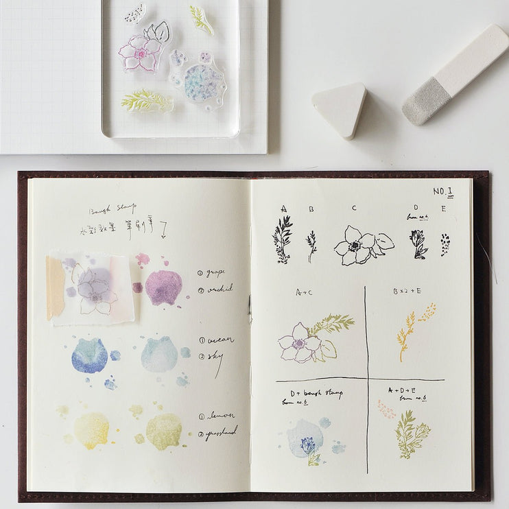 MU - Clear Splice Stamps - Anemone & Branch - ColorSwatch