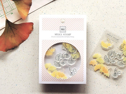 MU - Clear Splice Stamps - Gingko - ColorSwatch