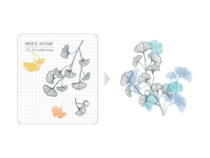 MU - Clear Splice Stamps - Gingko - ColorSwatch
