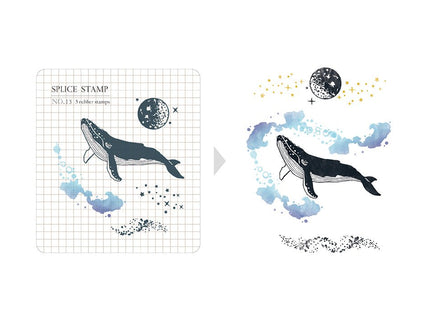MU - Clear Splice Stamps - Whale & Moon - ColorSwatch