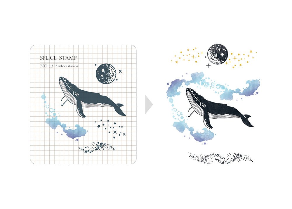 MU - Clear Splice Stamps - Whale & Moon - ColorSwatch
