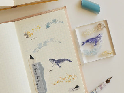 MU - Clear Splice Stamps - Whale & Moon - ColorSwatch