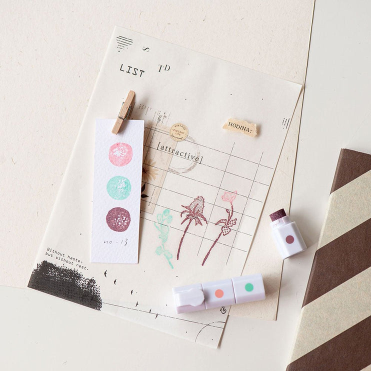 MU - Inky Pen Stamp Pads - Morning Feather Hue - ColorSwatch