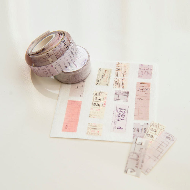 MU - Shape Tape Tear Washi - Letter Blur - ColorSwatch