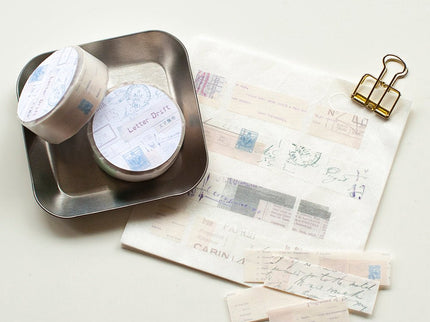 MU - Shape Tape Tear Washi - Letter Drift - ColorSwatch