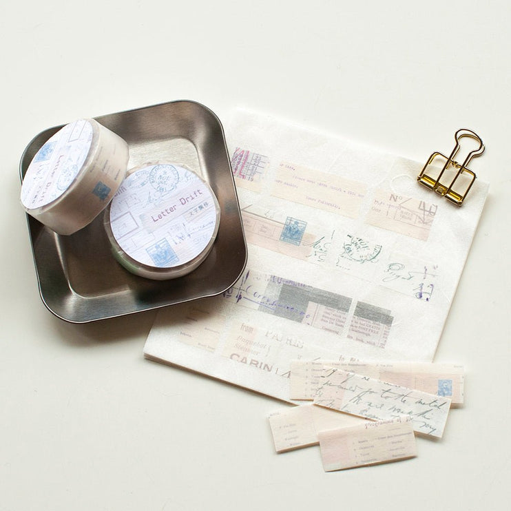 MU - Shape Tape Tear Washi - Letter Drift - ColorSwatch