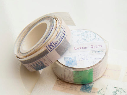 MU - Shape Tape Tear Washi - Letter Drift - ColorSwatch