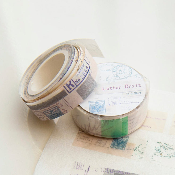 MU - Shape Tape Tear Washi - Letter Drift - ColorSwatch