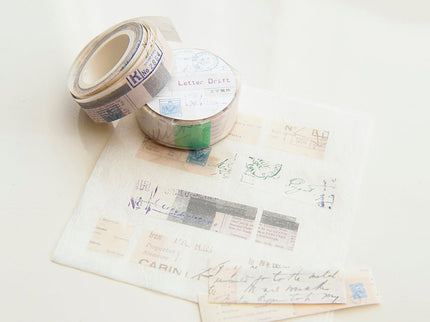 MU - Shape Tape Tear Washi - Letter Drift - ColorSwatch