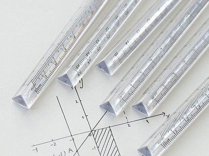 Regla Triangular Transparente