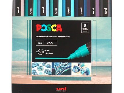 Set de 8 Posca PC-5M - Cool
