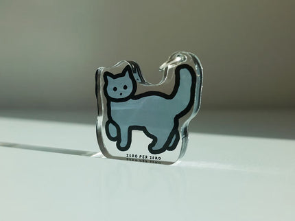 Objet Keyring - Blue Cat - ColorSwatch