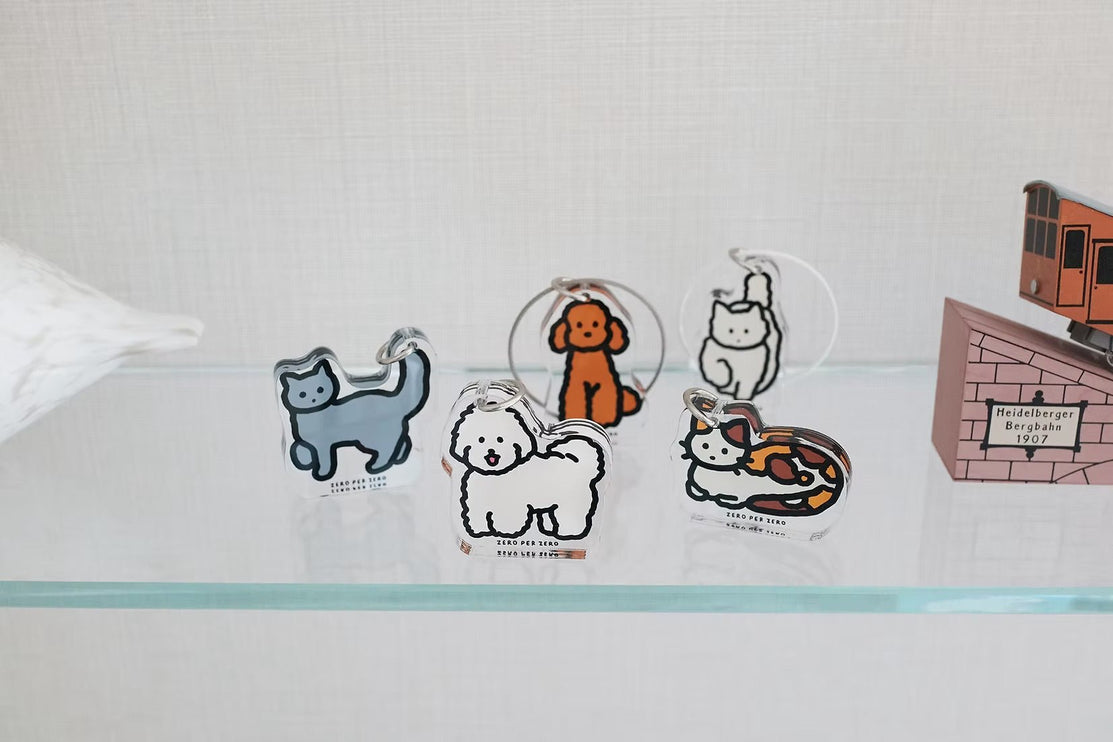 Objet Keyring - Brown Poodle - ColorSwatch