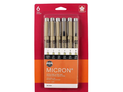 Pigma Micron - Set de 6 - ColorSwatch