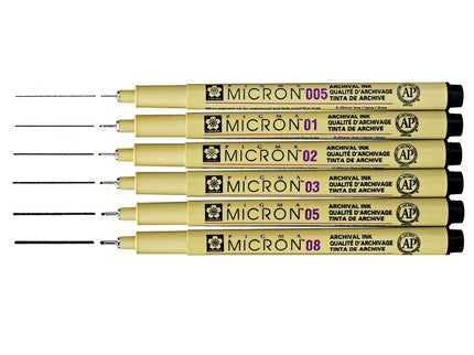 Pigma Micron - Set de 6 - ColorSwatch