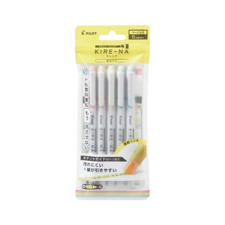 Resaltadores Pilot Kire-Na - Set de 5 - Basic