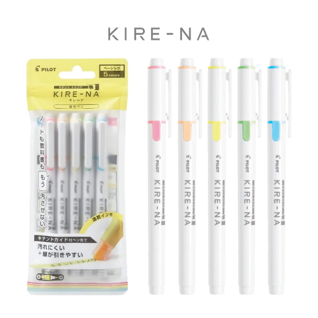 Resaltadores Pilot Kire-Na - Set de 5 - Basic