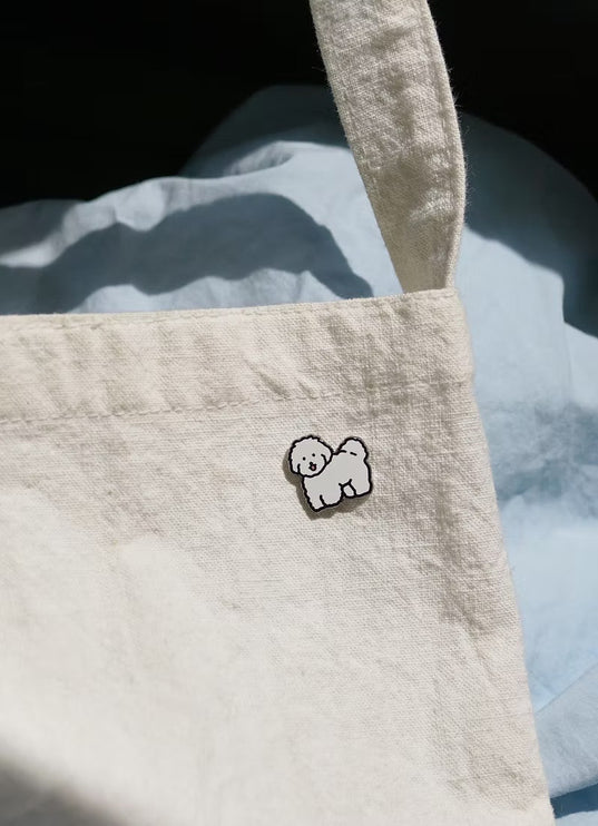 Pin - White Puppy - ColorSwatch