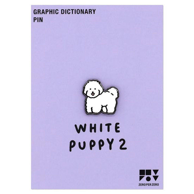 Pin - White Puppy - ColorSwatch
