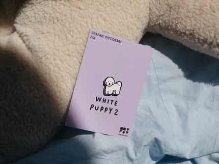 Pin - White Puppy - ColorSwatch