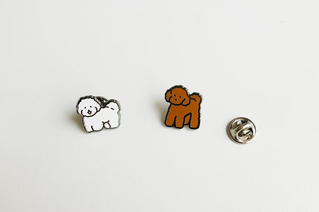 Pin - White Puppy - ColorSwatch