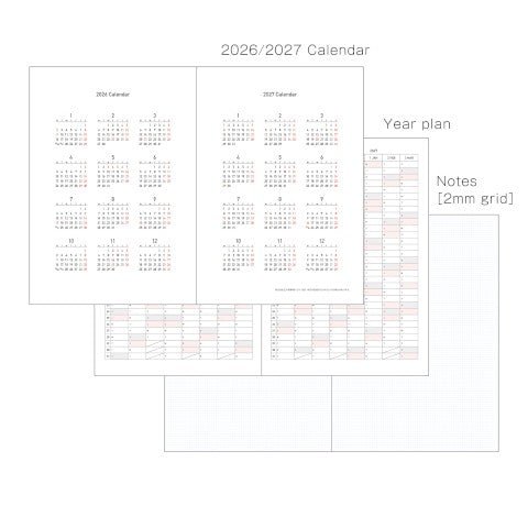 Planificador Mensual 2026 - B6 Fleek - Gray - ColorSwatch