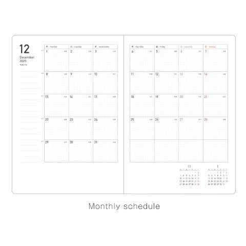 Planificador Mensual 2026 - B6 Fleek - Mint - ColorSwatch