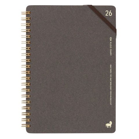 Planificador Mensual 2026 - B6 - Kraft Charcoal - ColorSwatch