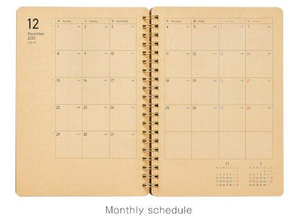 Planificador Mensual 2026 - B6 - Kraft Charcoal - ColorSwatch