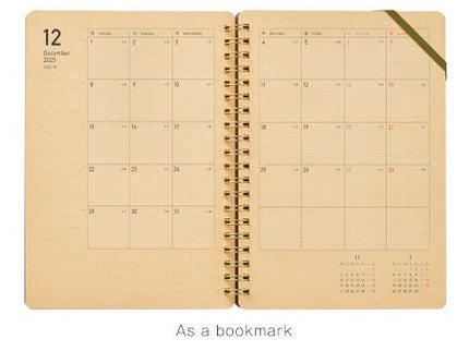 Planificador Mensual 2026 - B6 - Kraft Charcoal - ColorSwatch