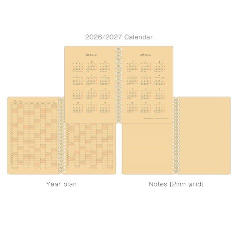 Planificador Mensual 2026 - B6 - Kraft Charcoal - ColorSwatch