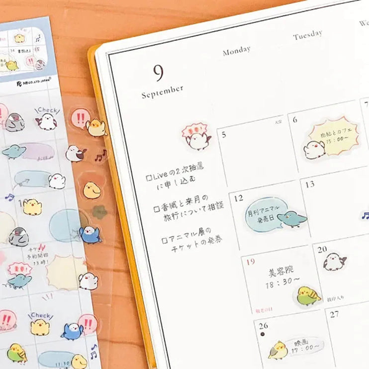 Planner Stickers Large - Chatty Birds - ColorSwatch