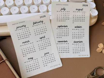 Stickers - 2026 Playful Calendar - Clear - Monday Start
