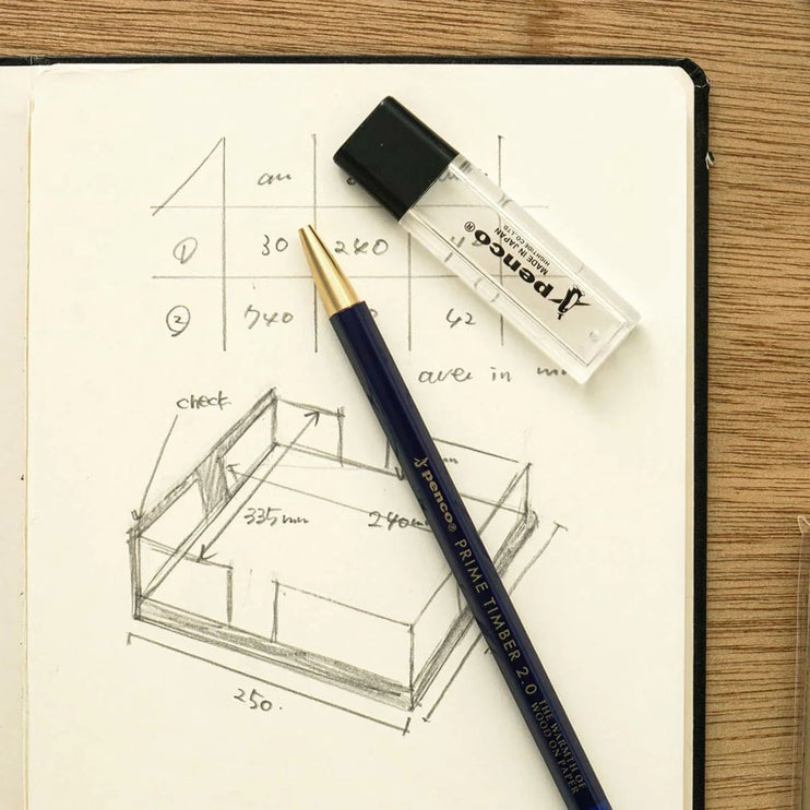 Portaminas Prime Timber - Brass - Navy - ColorSwatch