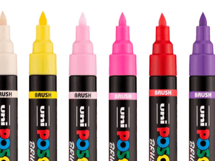 Posca PC5BR - Brush - Set 16 - ColorSwatch