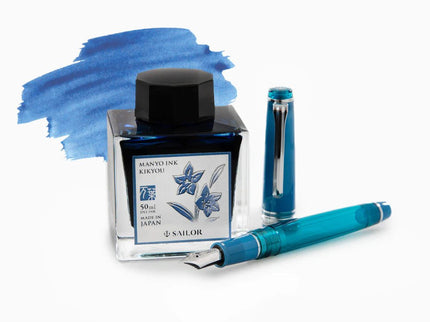 Professional Gear Slim Manyo II - Pluma Fuente Sumire + Tinta Kikyou - ColorSwatch