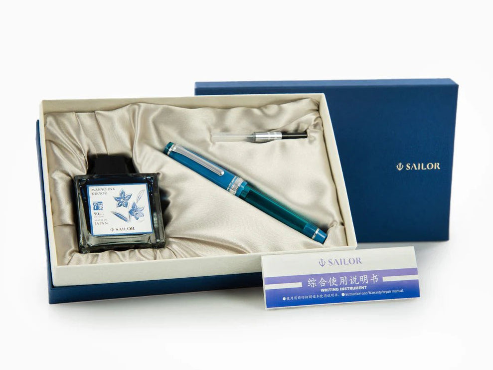 Professional Gear Slim Manyo II - Pluma Fuente Sumire + Tinta Kikyou - ColorSwatch