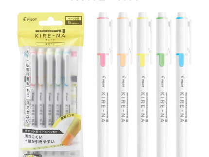 Resaltadores Pilot Kire - Na - Set de 5 - Basic - ColorSwatch