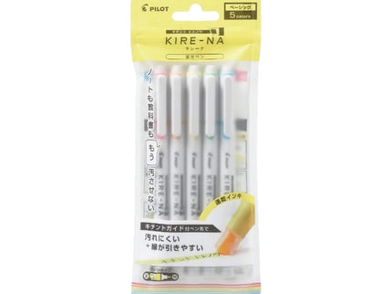 Resaltadores Pilot Kire - Na - Set de 5 - Basic - ColorSwatch