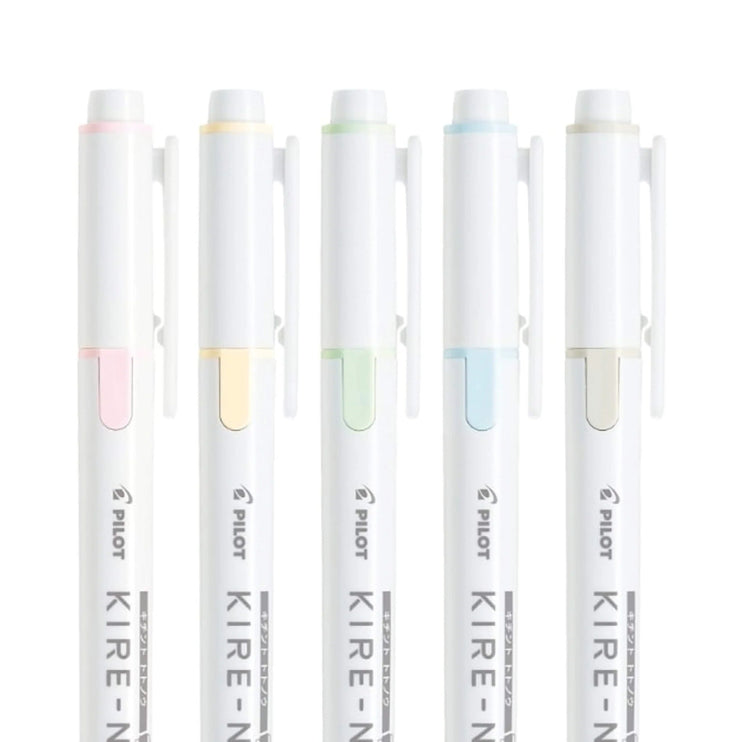 Resaltadores Pilot Kire - Na - Set de 5 - Pale Tones - ColorSwatch