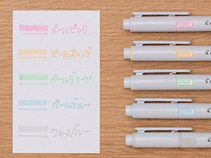 Resaltadores Pilot Kire - Na - Set de 5 - Pale Tones - ColorSwatch