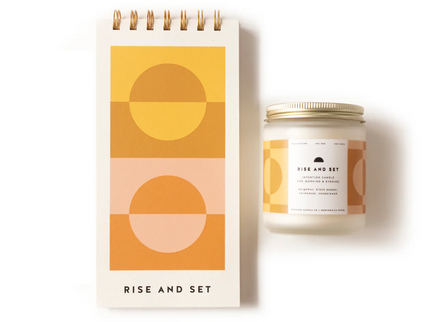 Rise and Set Guided Journal + Candle Set